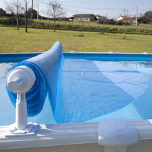 Enrouleur pour piscine hors-sol - Longueur Max 6,15 m / Largeur Max 6 m